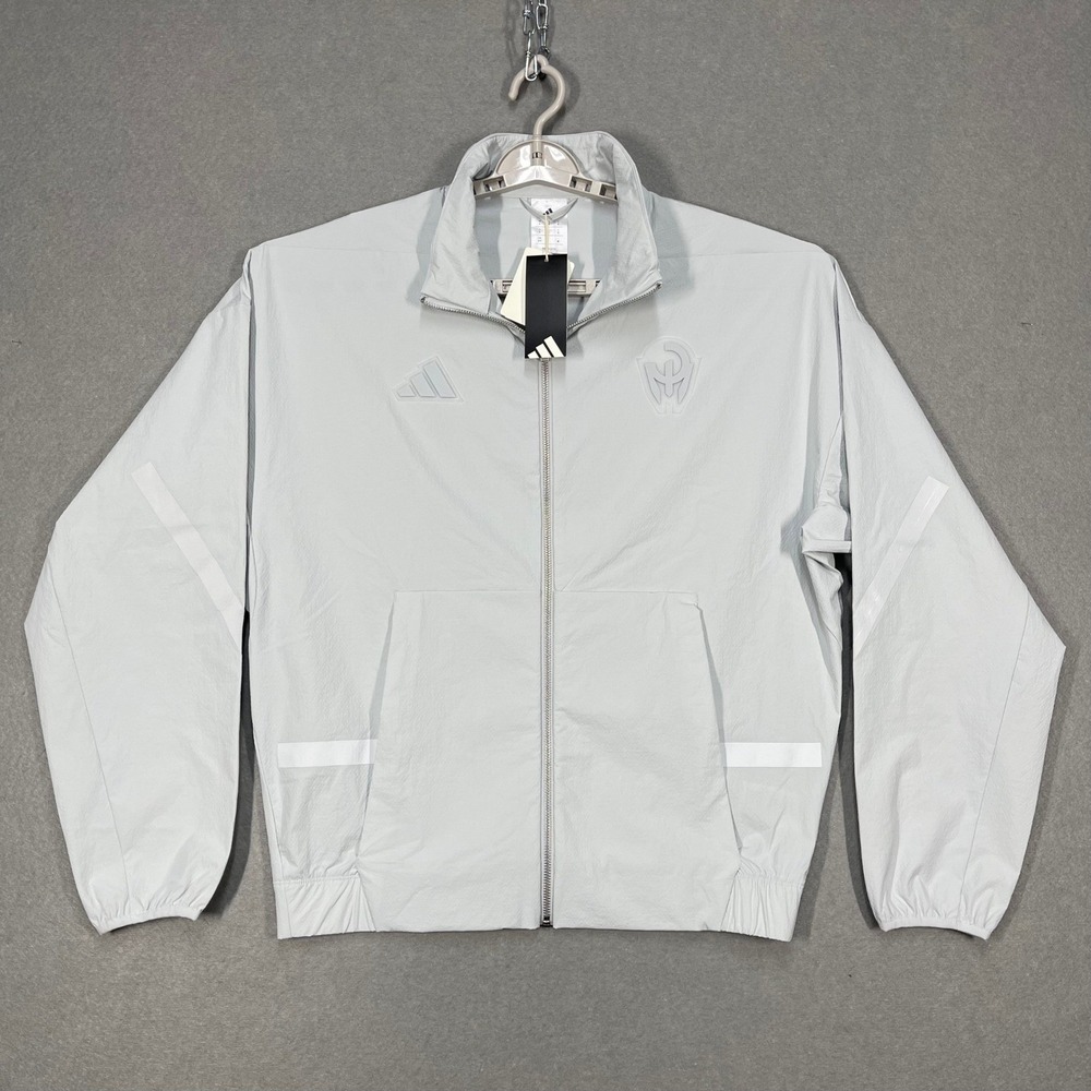 Adidas Jacket Mens Large Grey Patrick Mahomes Windbreaker Reflective‎ ZNE Woven